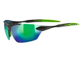 Uvex Sportstyle 203 black mat green Sonnenbrille Sportbrille Radbrille