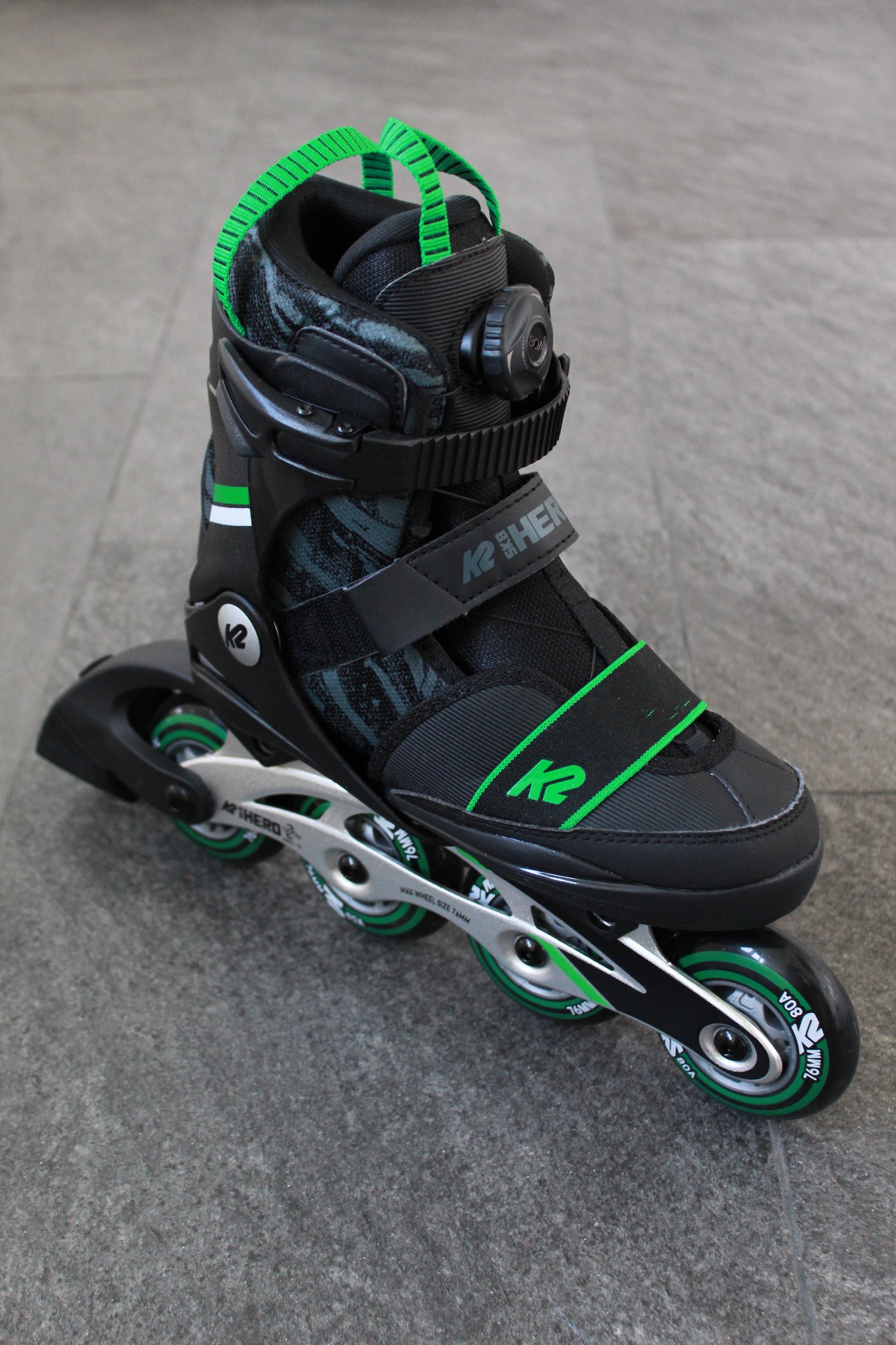 K2 SK8 Hero Boa® Alu Boy's Inliner Skates Kinder größenverstellbar