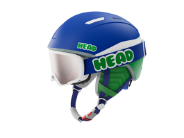 Head MOJO SET KINDERSKIHELM & BRILLEN SET blue/green