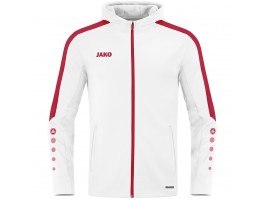 JAKO Kapuzenjacke Power weiß/rot