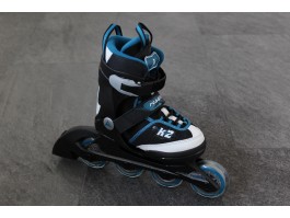 K2 Roadie Jr. Pack Boy's Inliner Skates Kinder größenverstellbar mit Schützerset Inlineskates