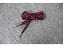 Schnürsenkel Trekking Schwarz/Rot flach 10mm