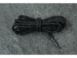 Schnürsenkel Trekking Schwarz/Silber rund 4mm