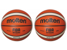 Molten Indoor Basketball GG7X 2 Stück Premium Synthetik-Leder FIBA Wettspielball Größe 7 