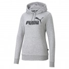 Puma ESS Logo Hoodie Damen light gray heather